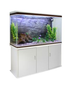 Aquarium 300 L Wit + Meubel - Starterset - naturel grind  