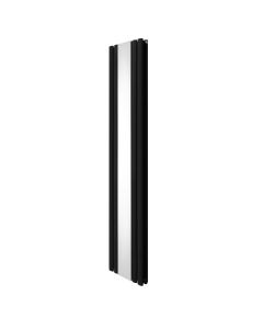 Radiador de Columna Ovalada con Espejo - 1800 mm x 380 mm - Negro
