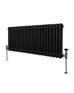 Radiador Tradicional Horizontal de 2 columnas - 300 x 1012mm - Negro
