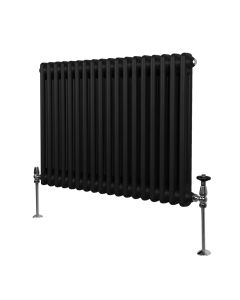Traditionell 2-kolumns radiator - 600 x 832 mm - Svart