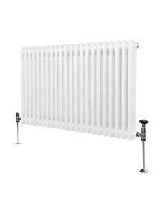 Traditionell 2-kolumns radiator - 600 x 1012 mm – Vit