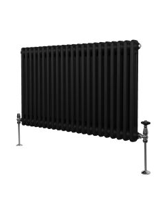 Traditionell 2-kolumns radiator - 600 x 1012 mm – Svart