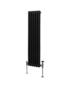 Traditionell 2-kolumns radiator - 1500 x 292 mm – Svart