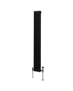 Traditionell 2-kolumns radiator - 1800 x 202 mm – Svart