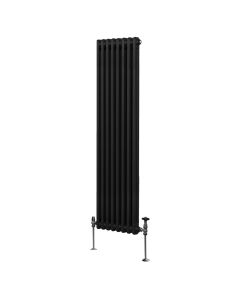 Traditionell 2-kolumns radiator - 1800 x 382 mm – Svart