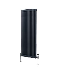 Traditionell 2-kolumns radiator - 1800 x 562 mm – Antracitgrå