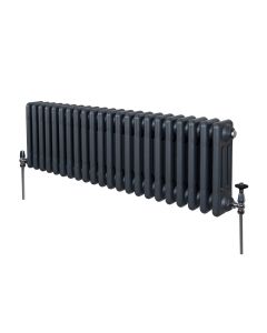 Traditionell 3-kolumns radiator - 300 x 1012 mm – Antracitgrå