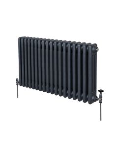 Traditionell 3-kolumns radiator - 600 x 832 mm – Antracitgrå