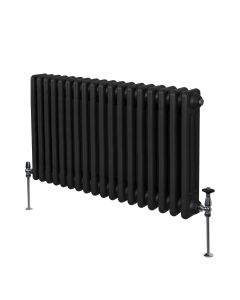 Traditionell 3-kolumns radiator - 600 x 832 mm – Svart