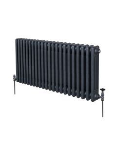 Traditionell 3-kolumns radiator - 600 x 1012 mm – Antracitgrå
