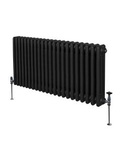 Traditionell 3-kolumns radiator - 600 x 1012 mm – Svart