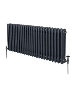 Traditionell 3-kolumns radiator - 600 x 1192 mm – Antracitgrå