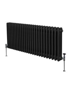 Traditionell 3-kolumns radiator - 600 x 1192 mm – Svart