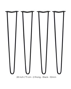 4 Patas de Horquilla SkiSki Legs 71cm Acero Negro 2 Dientes 10mm