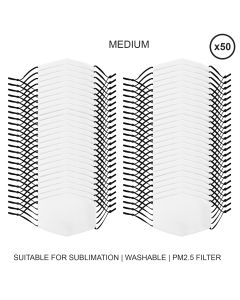Mascherine per Sublimazione - Medie - 50 Pezzi