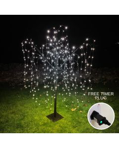 Wilgenboom LED kerstverlichting - Zwart - 240 m hoog - 800 witte lichtjes