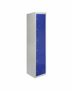 Förvaringsskåp i Metall, 6 x Blå Dörrar 