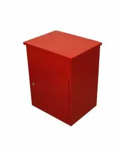 Buzón Rojo para Paquetes con Cerradura y Montado en la Pared Buzón de Correo Inteligente para el Exterior