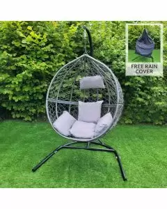 Hangstoel Egg chair - Grijs - Max: 150 kg